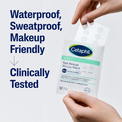 Cetaphil Acne Patches - Salicylic Acid & CICA Formula for Sensitive Skin | 24 Count, Fast Results