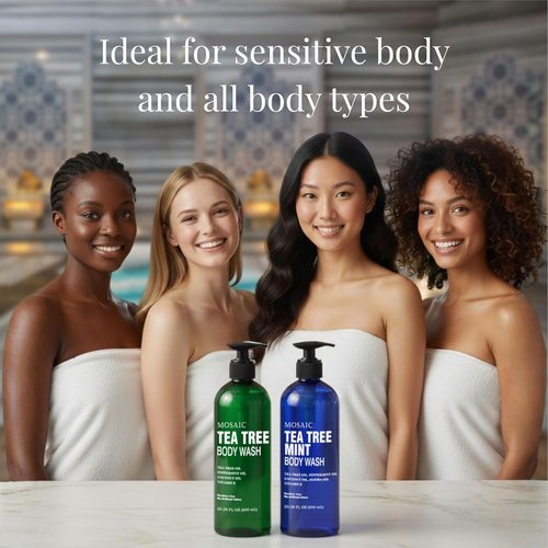 Anatolia Daphne Tea Tree Body Wash - Soothing Gel with Vitamin E for Jock Itch & Eczema | 20.2 FL Oz (Pack of 2)