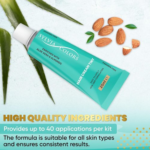 Professional Dark Brown Hair Tint Kit - Waterproof Root Touch-Up Color, 25ml | Lasts 4-6 Weeks, 40 Applications