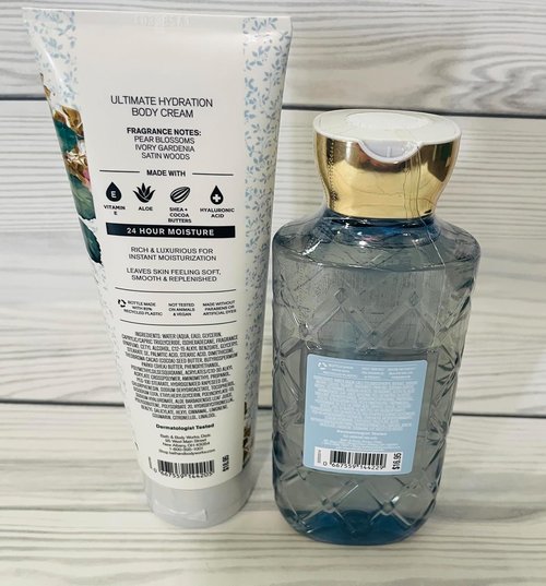 Bath & Body Works Dressed in White | Ultimate Hydration Body Cream & Gel Wash Set - 2 Pieces