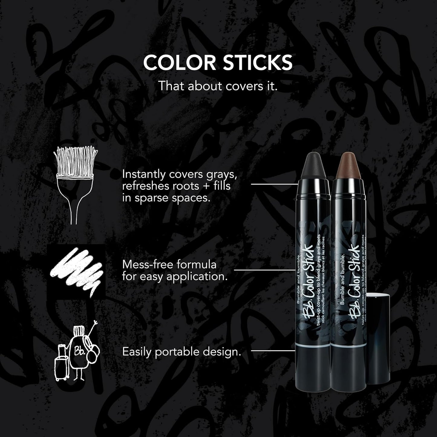 Bumble and bumble. Color Stick - Natural Gray Hair Root Cover Up | Portable, Mess-Free Design | 1 Count