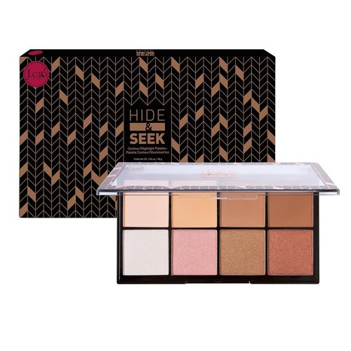 J. Cat Beauty 8 Color Contour & Highlight Palette - Pigmented, Blendable Shades for a Flawless Look