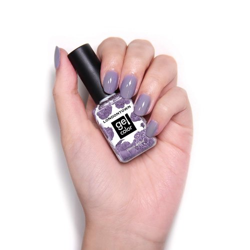 LONDONTOWN UV/LED Gel Nail Polish - Long-Lasting, Chip-Resistant High Shine - Glossy Rich Purple, Cozy Cashmere, 12ml