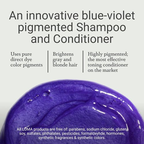Loma Hair Care Violet Duo - Nourishing Shampoo and Conditioner Set for Blonde Hair