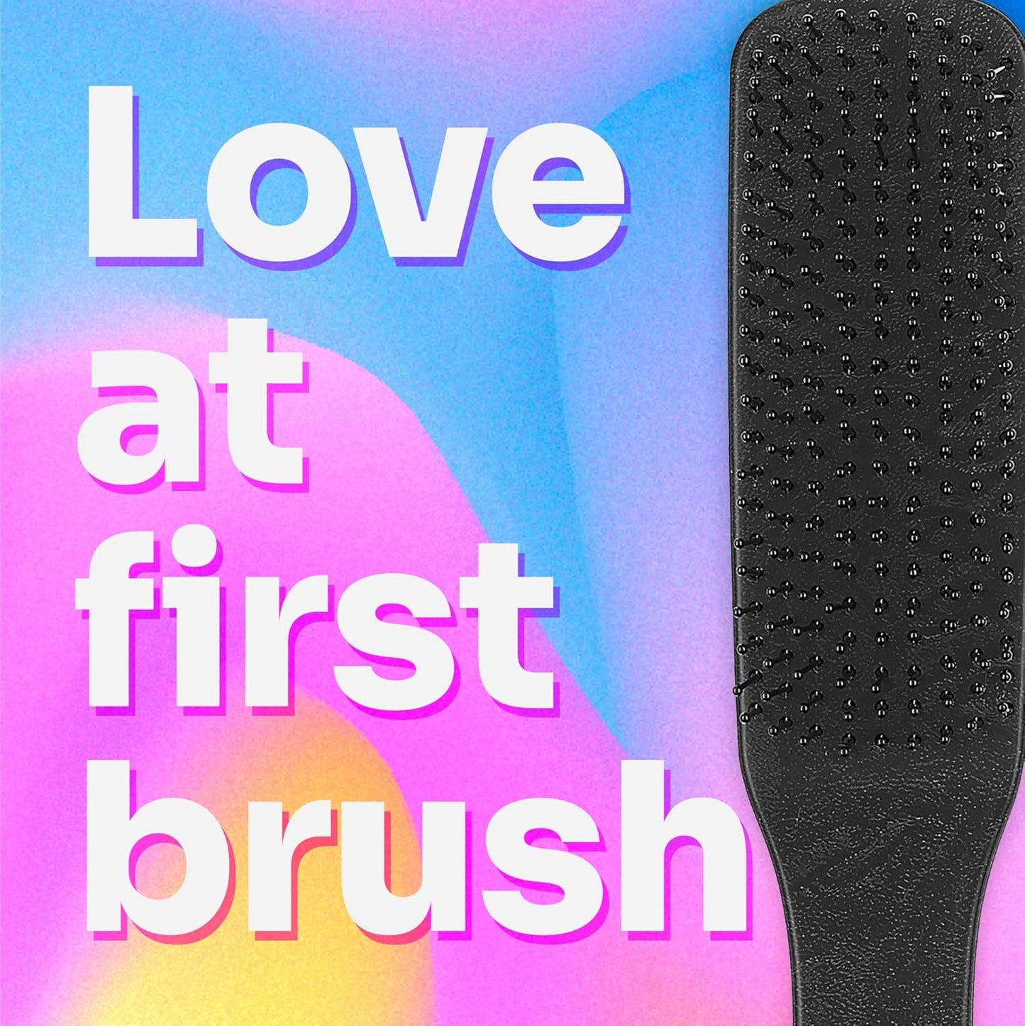 Wet Brush Detangling Hair Brush - Stimulates Scalp & Beard for Fuller, Stronger Hair | Black