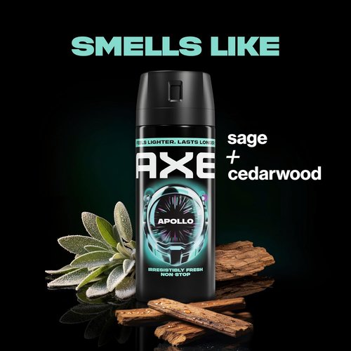 AXE Body Spray - Apollo 48 Hour Freshness | Aluminum-Free, 3 Count, 2.9 oz Each