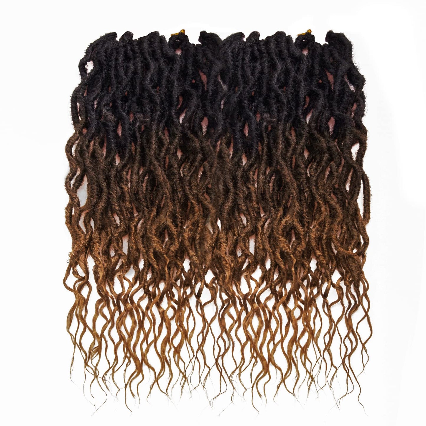Faux Locs Crochet Hair 24Inch Goddess Locs Crochet Hair, 6Packs Soft Locs Curly Ends Dreadlocks Faux Crochet Locs Synthetic Crochet Braids for Black Women (OT4/30, 24'')
