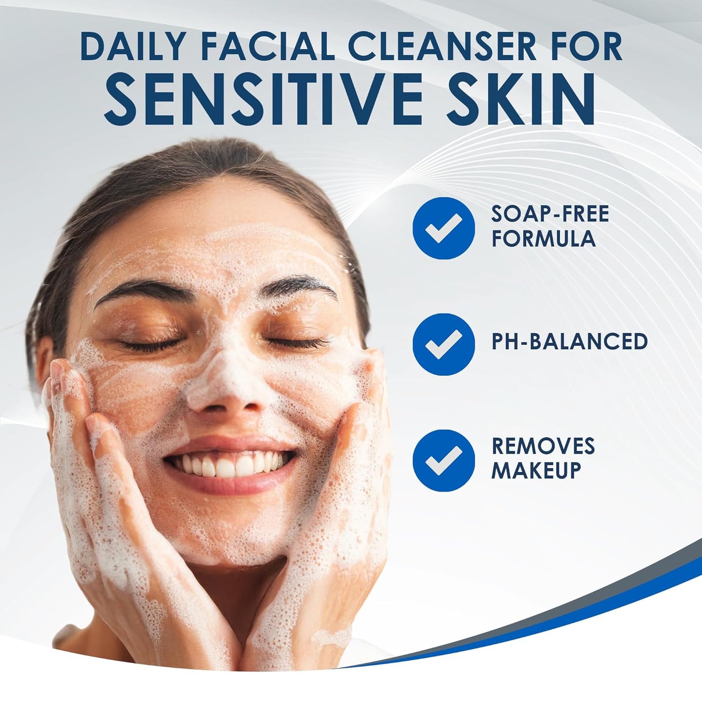 Vanicream Gentle Facial Cleanser - 8 Fl Oz | Irritant-Free Formula for Sensitive Skin