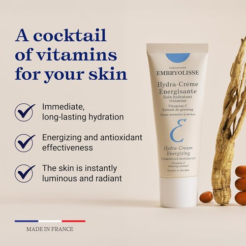 Embryolisse Vitamin C Face Moisturizer - Radiance-Boosting Anti-Aging Cream for Hydration & Glow | 1.35 Fl Oz