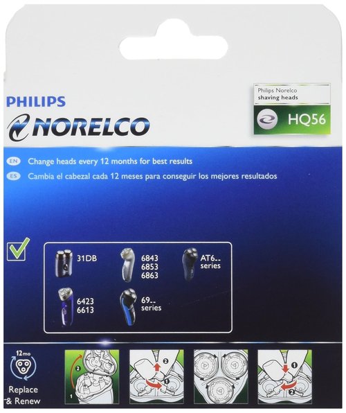 Philips Norelco Replacement Shaver Head - Precision Cutting Technology | HQ56 Model