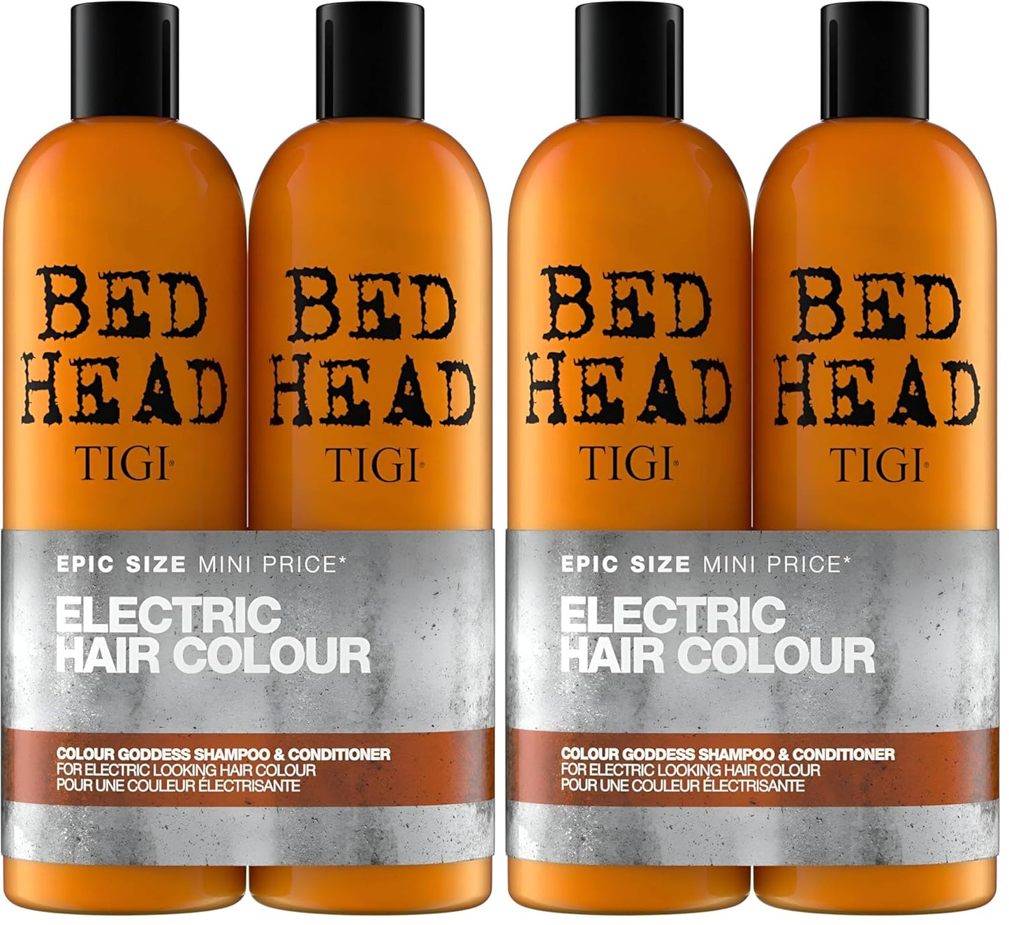 TIGI Bed Head Colour Goddess Shampoo & Conditioner Set - Color Protectant Duo, 25.35 fl oz (Pack of 4)