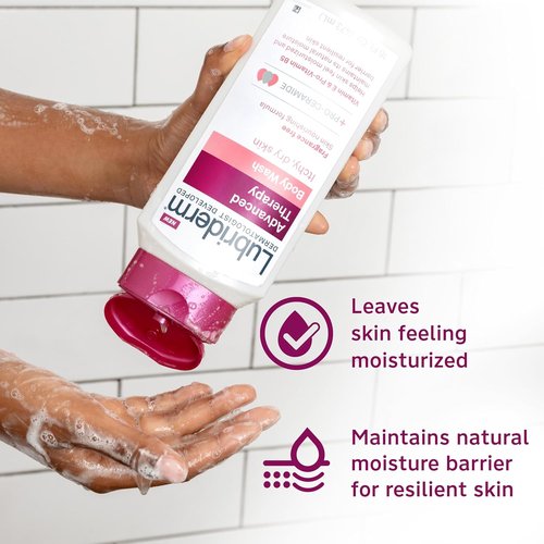 Lubriderm Advanced Therapy Body Wash - Unscented Nourishing Cleanser with Pro-Ceramide & Vitamin E | 16 fl. oz