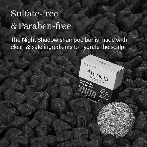 ARENCIA Night Shadow Biotin Shampoo Bar - Hair Regrowth & Darkening for Gray Hair | Vegan, Natural, pH Balanced, Sulfate-Free