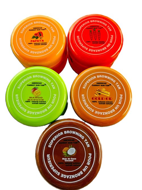 Americas Carrot Sun Tan Coconut - Fast tan accelerator with Coconut, Carrot & Henna - Deep Browning Cream, Moisturizing Tanning lotion for Beach or Sun Bed