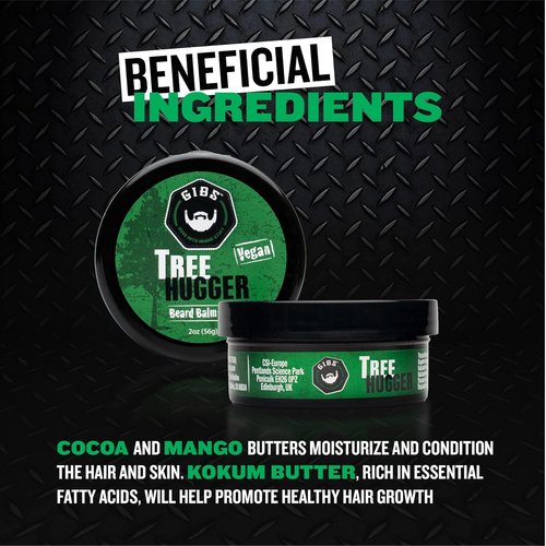 GIBS Grooming Tree Hugger Beard Balm - Nourishing Formula for Soft, Manageable Beards | 2 oz