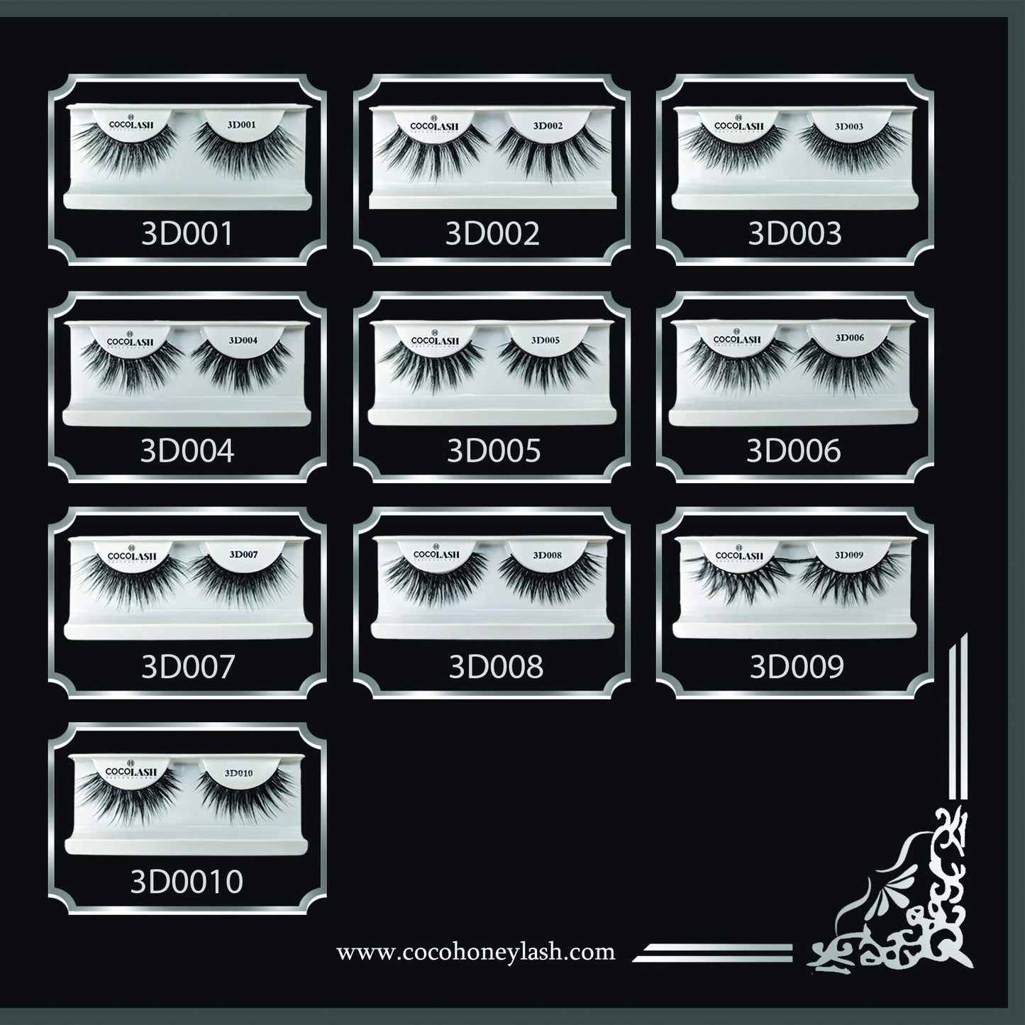 Cocohoney 3D Faux False Mink Eyelashes (5 pairs) - PARTY LOOK | 100% Hand Made | Cruelty Free | Reusable | Ultralight | Durable