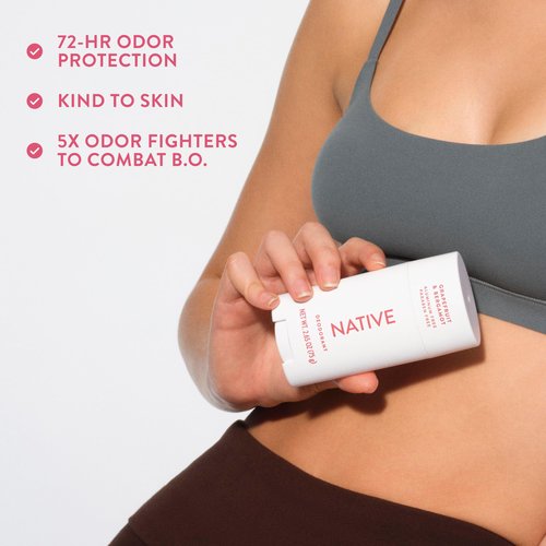 Native Deodorant Contains Naturally Derived Ingredients, 72 Hour Odor Control, Deodorant for Women and Men, Aluminum Free, Grapefruit & Bergamot 2.65oz