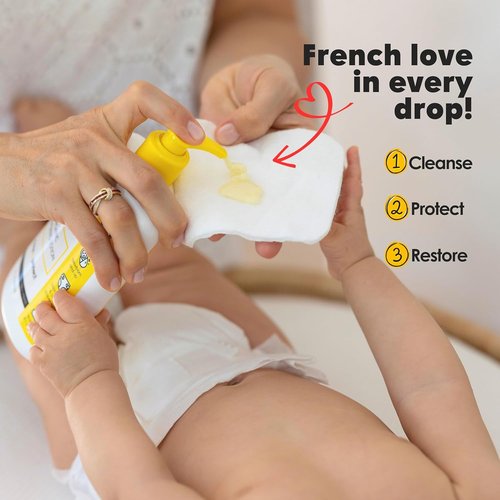 La Petite Creme Diapering Lotion - Gentle Moisturizer & Skin Cleanser with Organic Ingredients | 20 oz