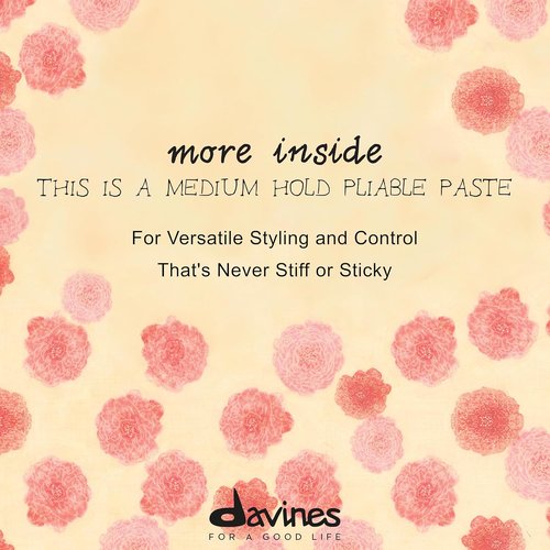 Davines Medium Hold Pliable Paste - Natural Texture & Control | 4.23 Fl Oz for Flexible Styling