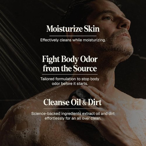 Black Wolf Moisturizing Body Wash - Hydrating Sandalwood Cleanser for Dry & Sensitive Skin | 14 oz