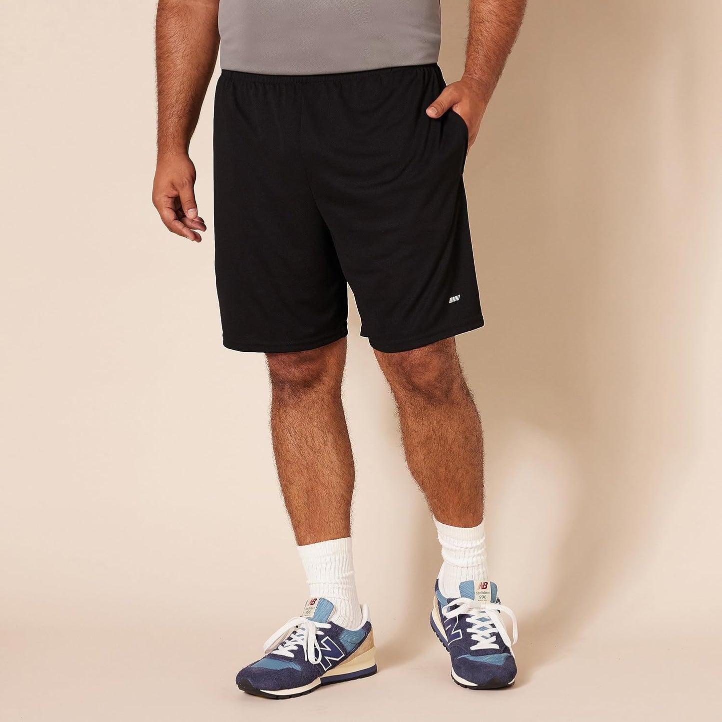 Amazon Essentials Men's Basketball Shorts - Performance Tech Loose-Fit Training, Pack of 2