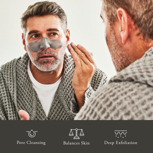 Caldera + Lab The Deep | Men's Organic Hydrating Clay Face Mask - Vegan, Natural Exfoliating Treatment for All Skin Types