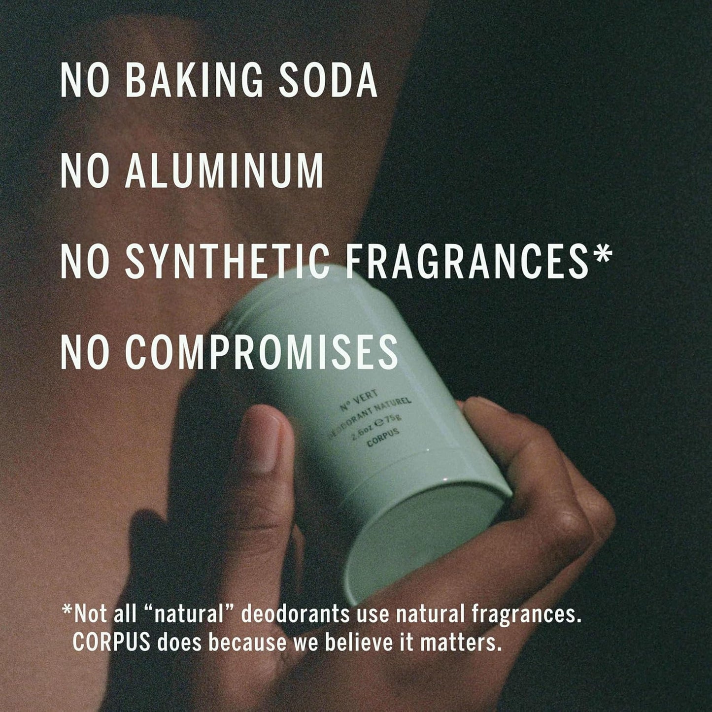 CORPUS Natural Deodorant Stick - Sensitive Skin Formula | Aluminum-Free, Non-Toxic | Unisex, Made in the USA (Nº Green)