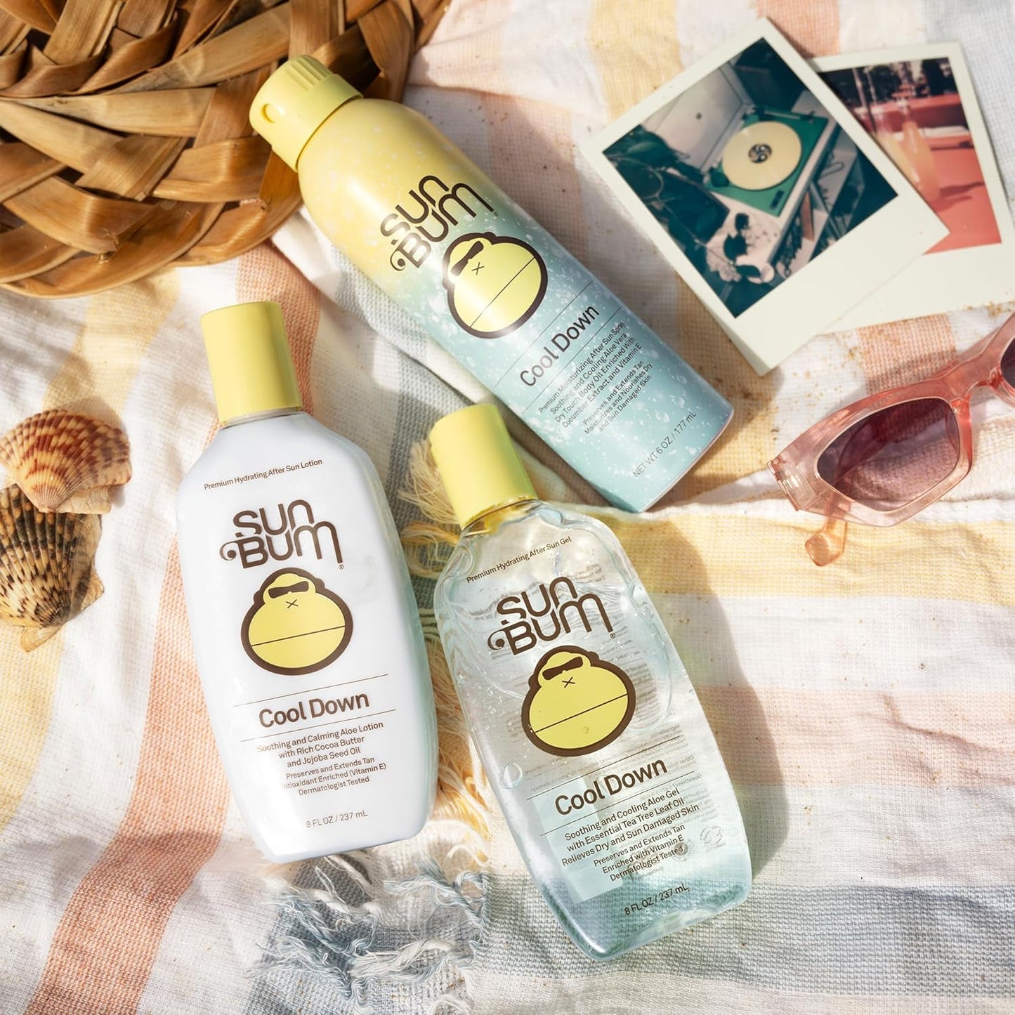 Sun Bum Aloe Vera Gel - Vegan After Sun Care for Soothing & Hydrating Sunburn - 8 oz