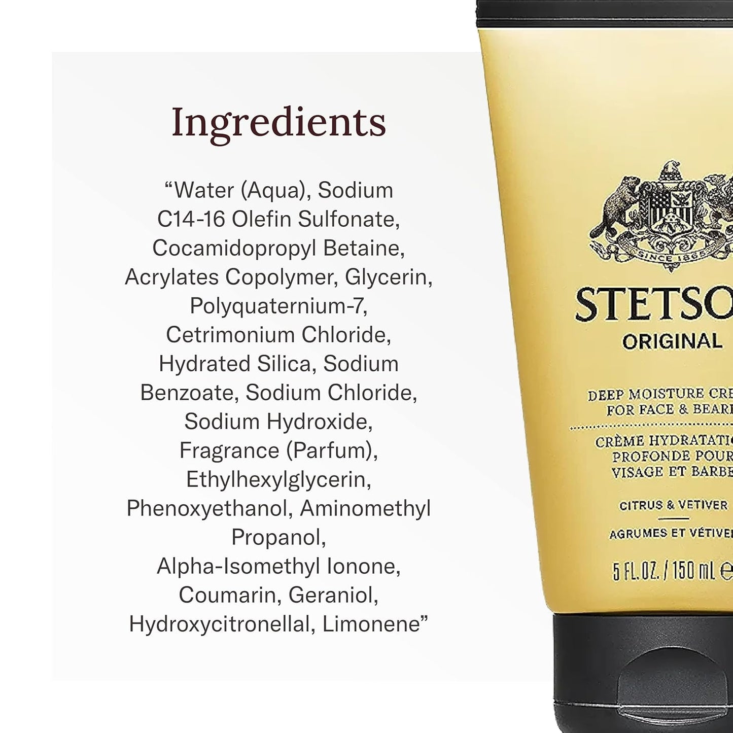 Stetson Men's Face Wash - Deep Clean Face & Beard Wash - Clarifying Soap - 5 oz - 3 Pack