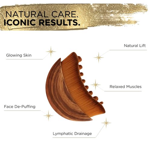 ICON Lymphatic Contour Brush - Ultra Soft Face Sculpting Tool for Lymphatic Drainage | Reduces Puffiness (1 Pack)