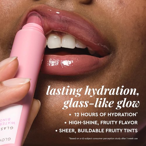 Glow Recipe Glass Balm Lip Treatment - 12Hr Hydrating Balm with Hyaluronic Acid for Smooth, Plump Lips - Sheer Berry Tint (15 ml)