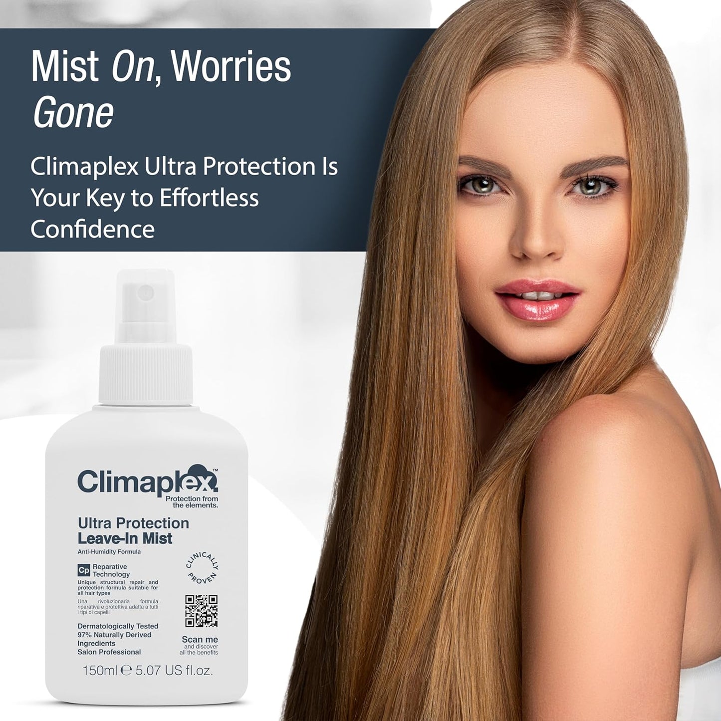 Climaplex Leave-In Mist - Ultra Protection for Frizz Control & Shine - 5.07 oz Hydrating Formula