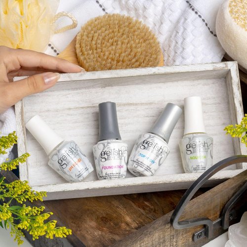 Gelish Fantastic Four Essentials Kit - Long-Lasting, Chip-Free Shine | Complete Professional Manicure System