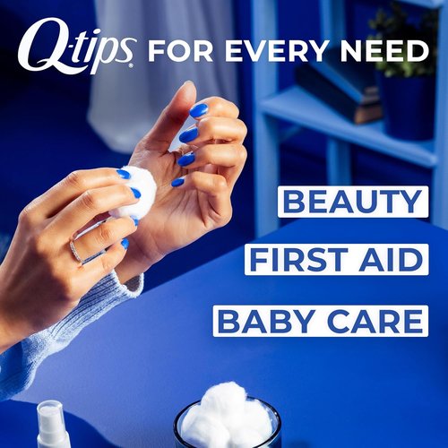 Q-Tips Super Jumbo Cotton Balls - 100% Thick Cotton for Beauty, First Aid & Baby Care | 100 Count