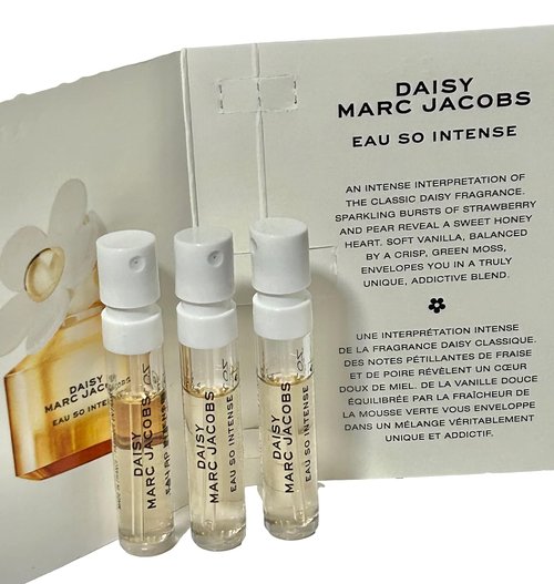 Marc Jacobs Daisy Eau So Intense Perfume Spray | Set of 3 Samples (1.2 ml / 0.04 oz Each)