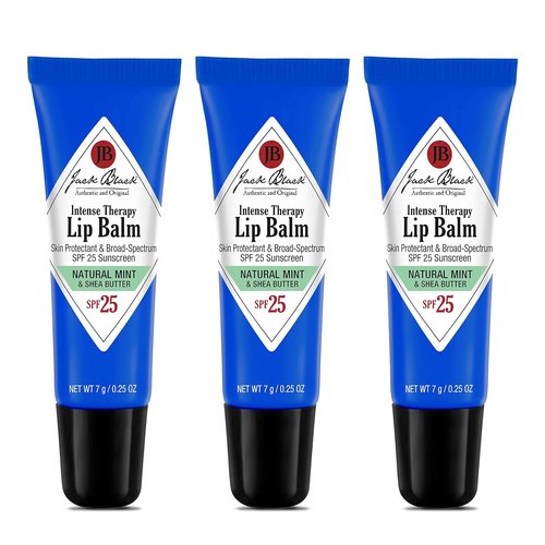 Jack Black Intense Therapy Lip Balm - Hydrating SPF 25 Lip Moisturizer | 0.25 Oz Sun Protection