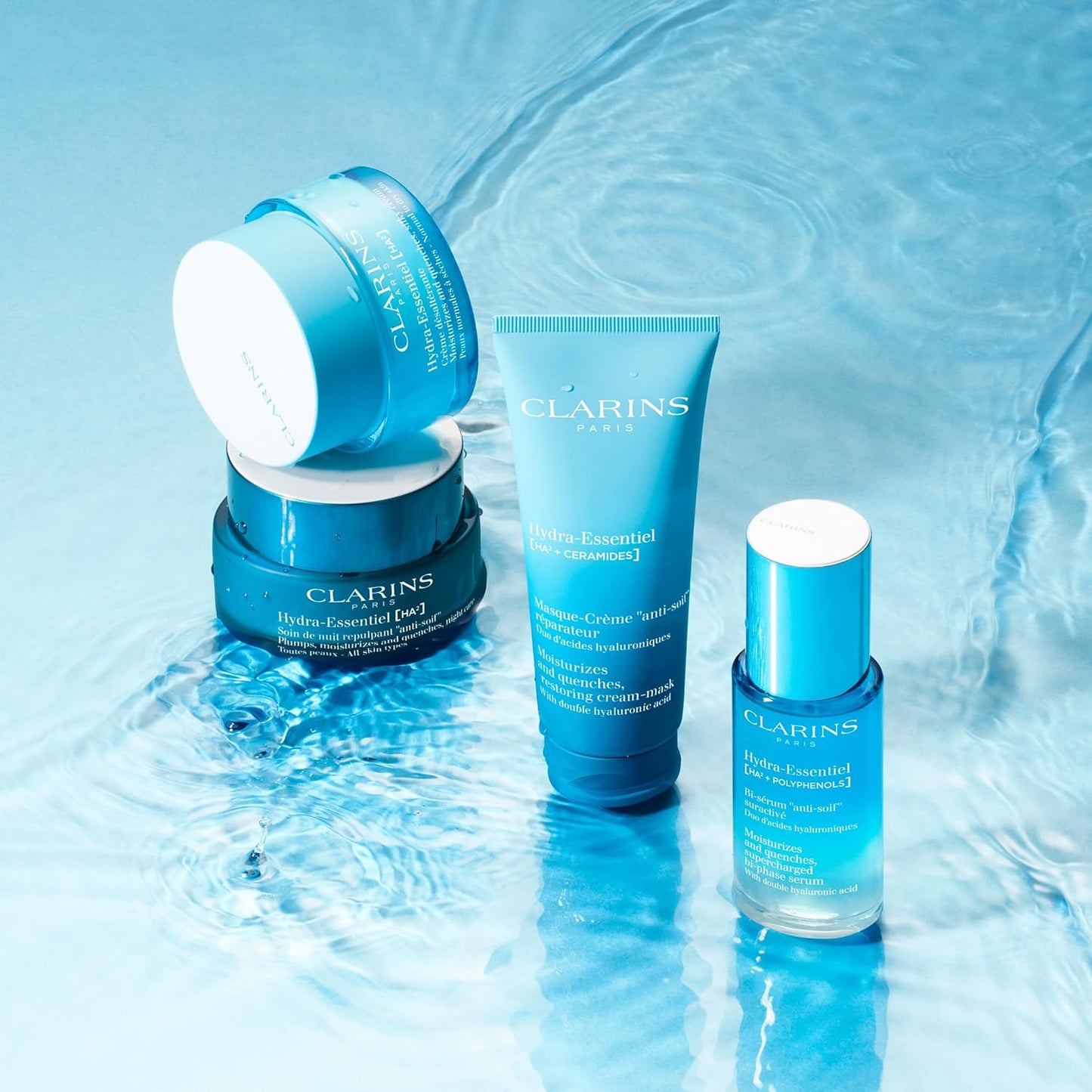 Clarins Hydra-Essentiel Bi-Phase Face Serum - Intense Hydration for Plumper Skin | 1 Fl Ounce