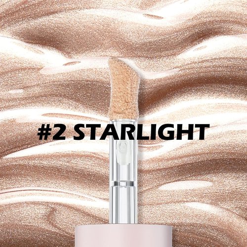 Erinde Liquid Highlighter - Lightweight Cream Illuminator for Natural Glossy Finish | 02# Starlight