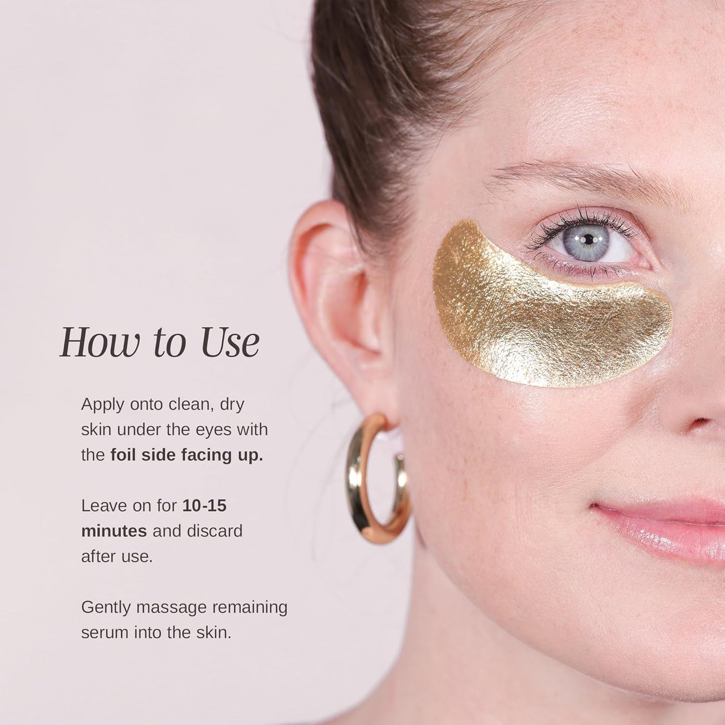 Wander Beauty Baggage Claim - Gold Foil Under Eye Patches for Dark Circles & Puffiness - 6 Pairs