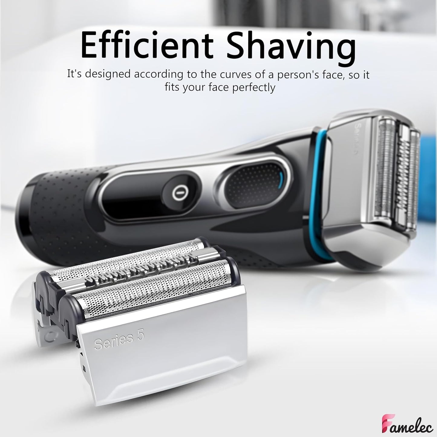 Braun Series 5 Replacement Head - 2 Pack Foil & Cutter for Old Generation Razors | Compatible with 5090, 5190cc, 5040, 5140s, 5030s, 5147s, 5145s, 5195cc, 5197cc