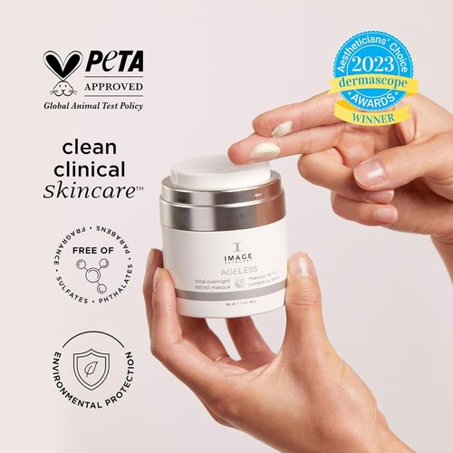 IMAGE Skincare Ageless Total Overnight Retinol Masque - Firming Facial Mask with Marine Collagen & Peptides | 1.7 oz