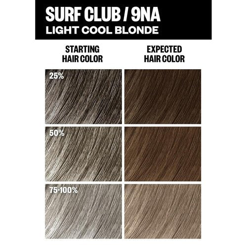 IGK Permanent Hair Dye Color Kit - 9NA Surf Club Light Cool Blonde | 100% Gray Coverage, Strengthens & Adds Shine