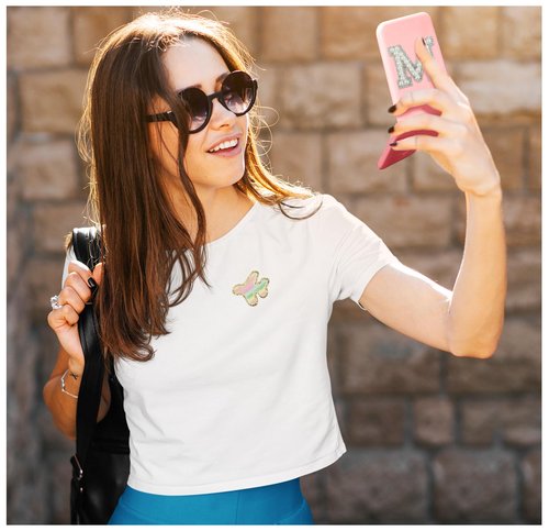 Aganmi Personalized Pocket Mirror with Lights Travel Accessories Cute Pink 2-Sided LED Makeup Mirror with Magnification, Preppy Pearl Initial Small Portable Folding Compact Mirror for Purse (V)