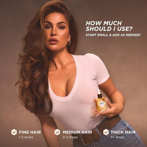 Gisou Honey Infused Hair Oil Mini - Hydrating Frizz Control Treatment with Mirsalehi Honey | 0.7 Fl Oz