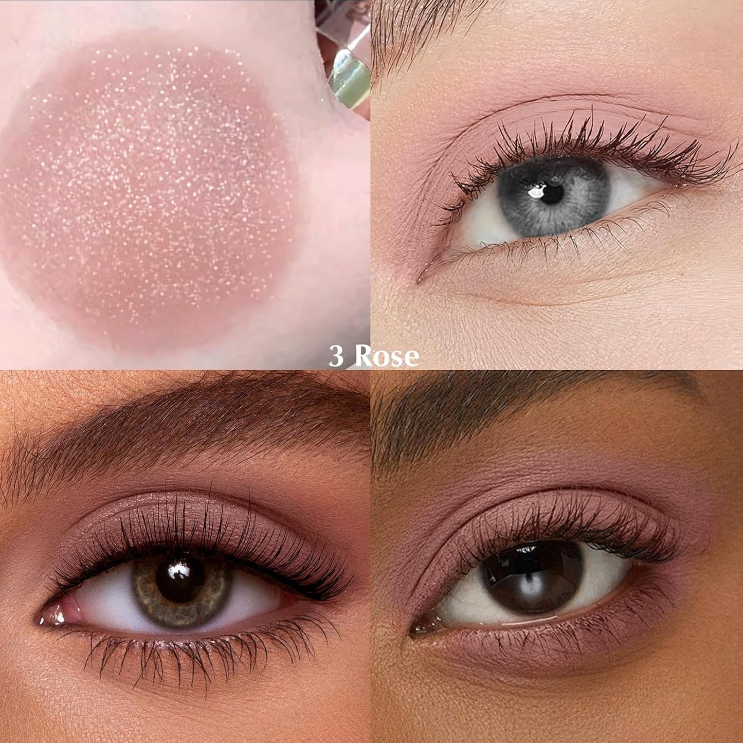 Skiennix Dusty Rose Liquid Eyeshadow - High-Pigmented Cream-to-Powder Formula for Smooth Blending | Multiuse Makeup for Eyes & Cheeks
