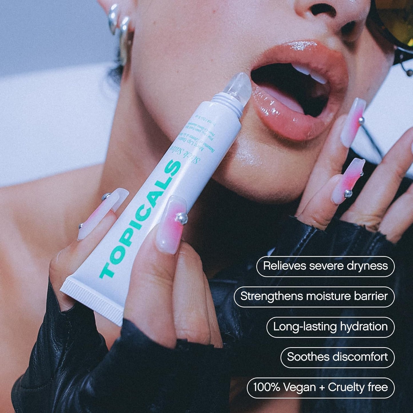 Topicals Slick Salve Mint Lip Balm - Soothes Discomfort & Strengthens Barrier | Vegan, Paraben-Free, 0.5 Fl Oz