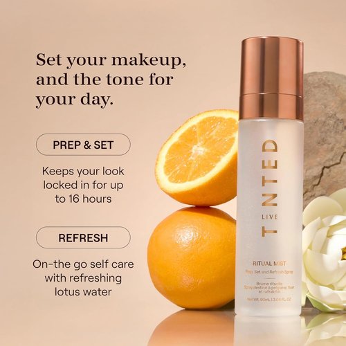 Live Tinted Ritual Mist Makeup Setting Spray - Long-Lasting 16HR Finish | Lightweight & Waterproof