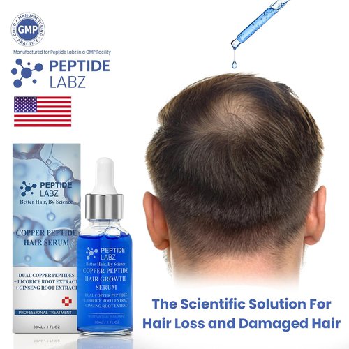 Regine Switzerland Copper Peptide Hair Serum - Dual Peptide Scalp Treatment with Licorice Root Extract