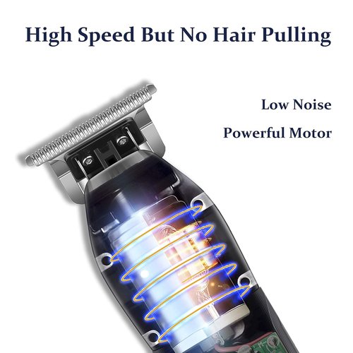 Kemei Baldheaded Hair Clippers - Professional Cordless T Blade Trimmer for Men | Rechargeable Grooming Kit
