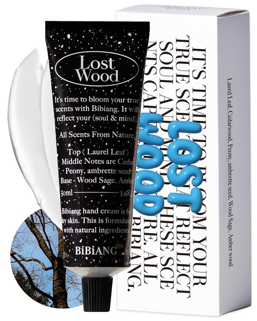 Lost Wood Hand Cream - Moisturizing Korean Hand Care with Shea Butter & Niacinamide - 1.69oz